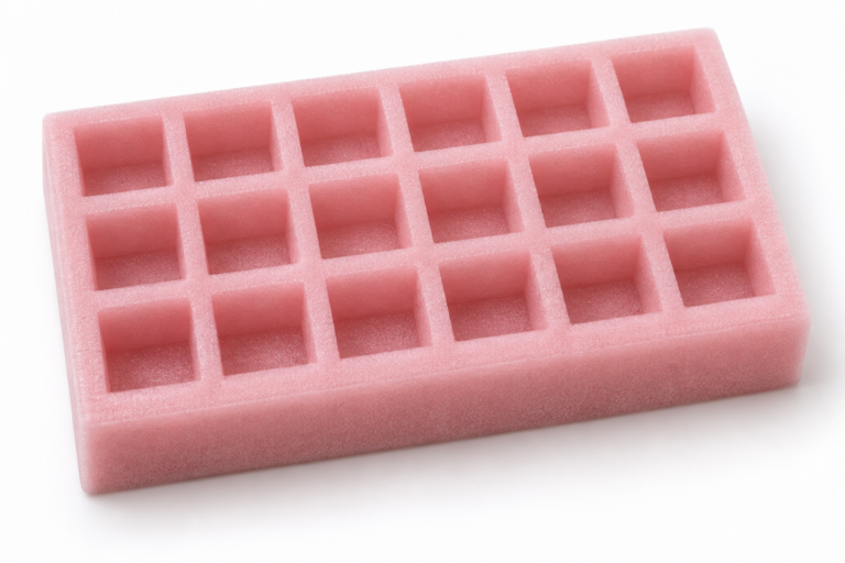 Antistatische ESD-Schaumstoffeinlage mit Fächern für kleine Elektronikteile — Befoam