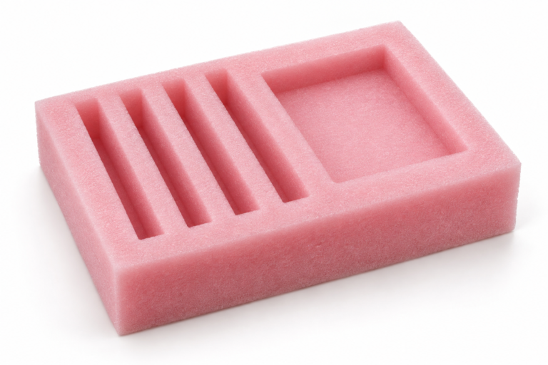 Antistatischer ESD-Schaum (rosa) mit Schlitzen für Leiterplatten — Befoam